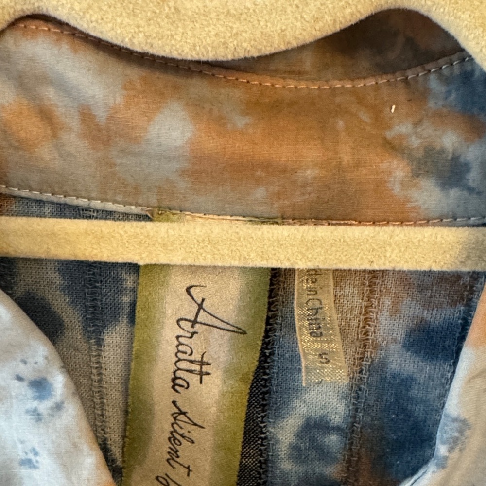 Aratta Blue and Orange Tie-Dye Shirt - Picture 2 of 5